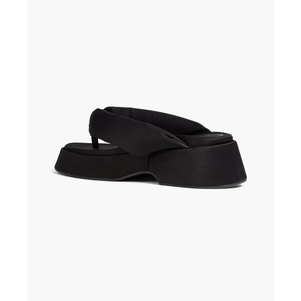 Ganni padded satin platform sandals - Picture 5 of 12
